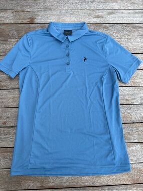 Men's Light Blue Peak Performance Polo Shirt